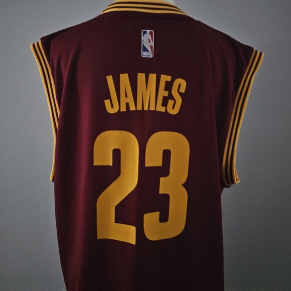 men's ADIDAS #23 polyester LEBRON JAMES cleveland cavaliers SWINGMAN JERSEY - Picture 7 of 11